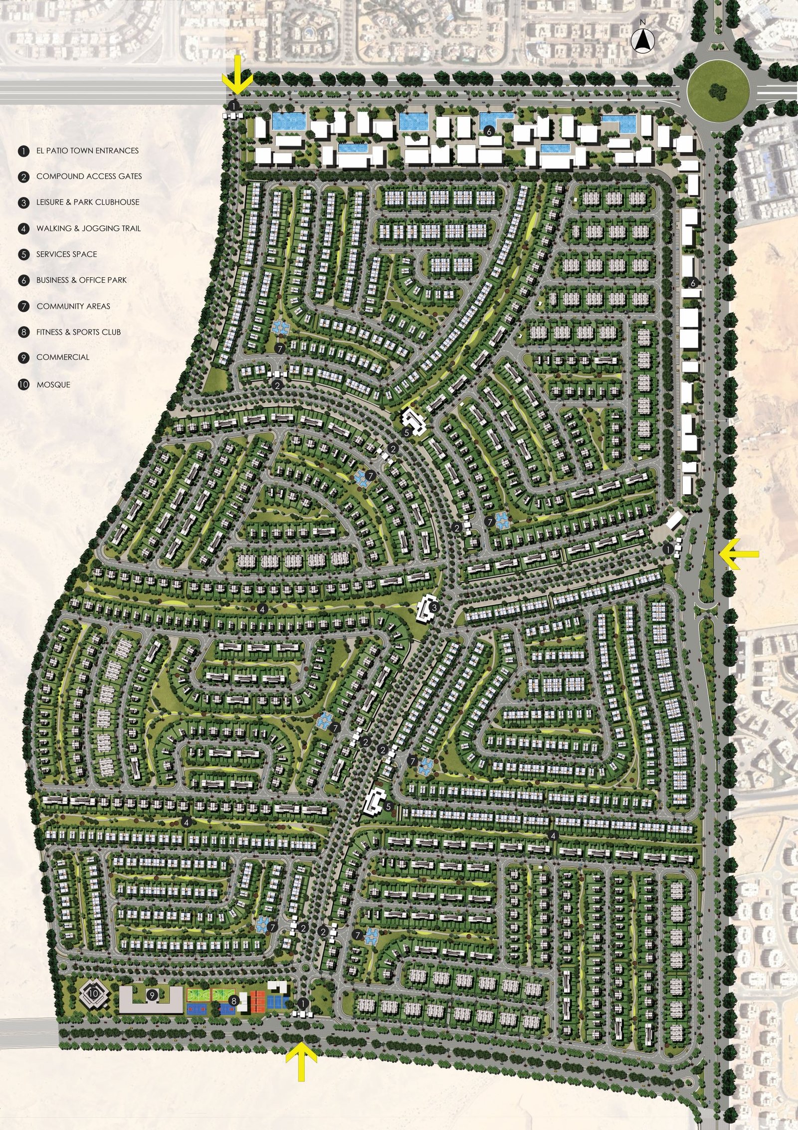 El Patio Town master plan