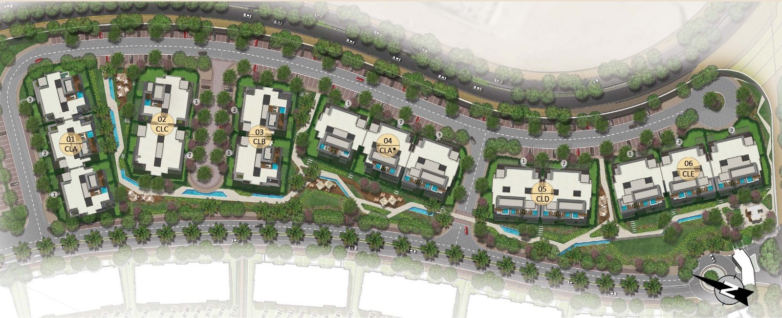 Oak Residences-Stone Park الماستر بلان