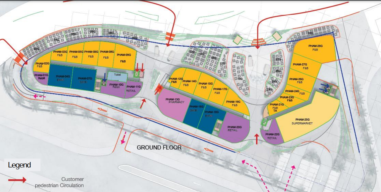 Palm Hills New Alamein Mall الماستر بلان
