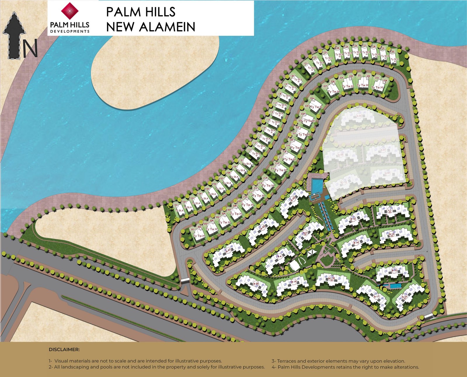 Palm Hills New Alamein الماستر بلان