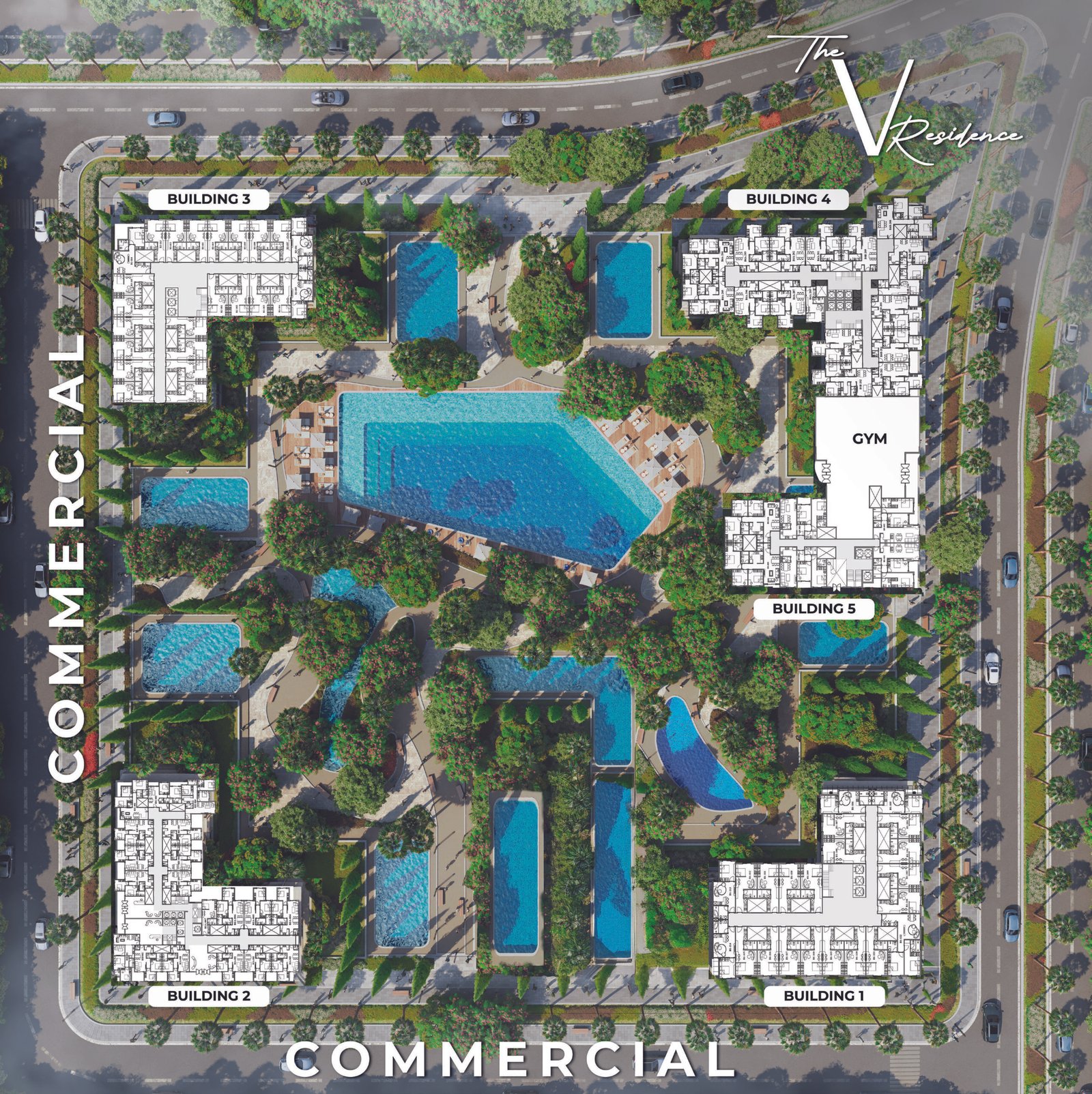 The V Residence – Villagio الماستر بلان